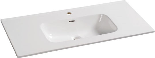 Ceramita MT 100 An der Wand montiert Wandhängendes Waschbecken Porzellan 100x46x18cm Weiß