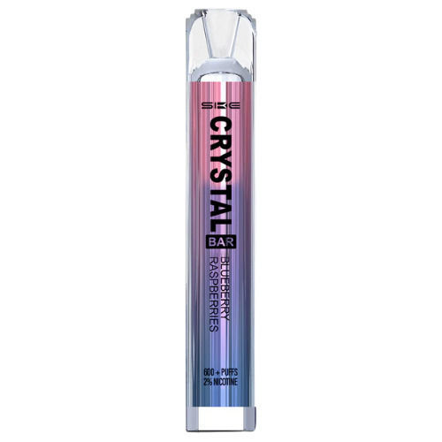 Crystal Vape SKE Електронна Еднократна Цигара 600 Вдишвания Blueberry Raspberry 2ml 20mg Розова