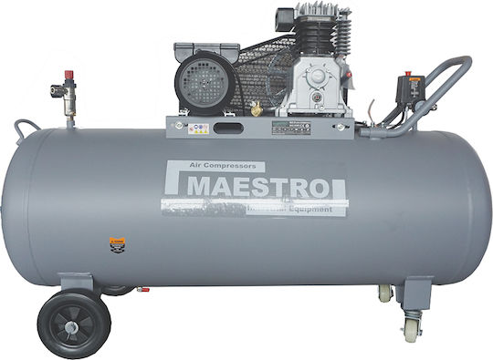 Maestro MAC-270PC Single-Phase Air Compressors with Power 4hp and Airtank 270lt 100008