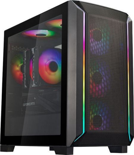 Silverstone Fara 312Z Gaming Mini Tower Κουτί Υπολογιστή με Πλαϊνό Παράθυρο και RGB Φωτισμό Μαύρο