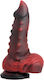 XR Creature Cocks Lava Demon Дилдо с тестиси Червен