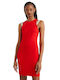 Tommy Hilfiger Mini Καλοκαιρινό All Day Φόρεμα Αμάνικο Κόκκινο