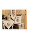Liolios Home Checkered with Embroidery Cream 140x140cm