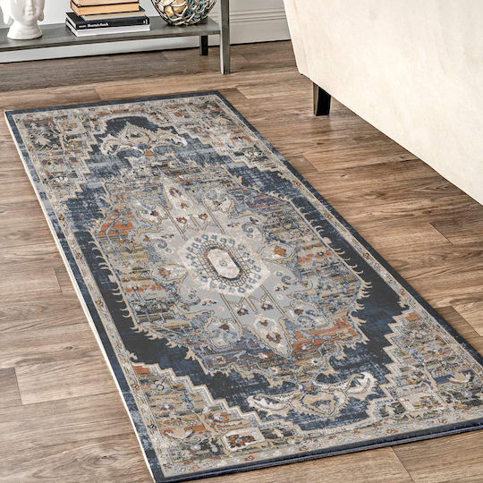 Saray Home Indris Set Modern Schlafzimmer-Teppichsets Synthetisch Μπλε/ Μπεζ IDR01-SET 3Stück