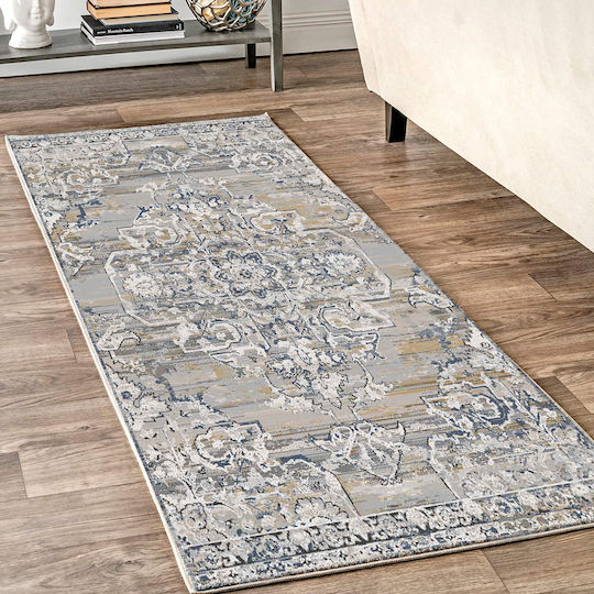 Saray Home Indris Modern Bedroom Rugs Set Ιβουάρ / Μπλε IDR06-SET 3pcs
