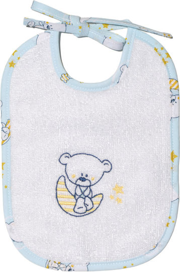 Baby Oliver Baby Oliver Baby Lätzchen aus 100% Baumwolle mit Spitzenband Hellblau