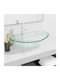 vidaXL Vessel Sink made of Glass 54.5x35cm Transparent