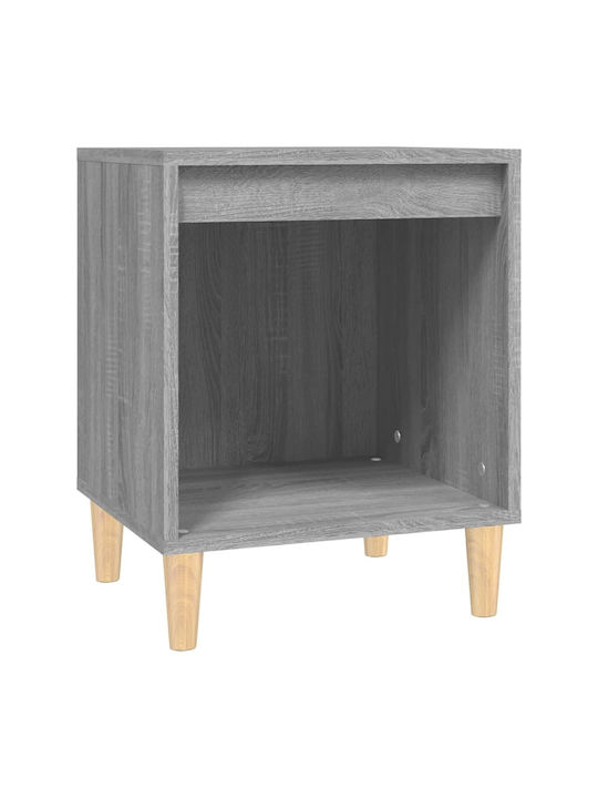 Wooden Bedside Table Γκρι Sonoma 40x35x50cm