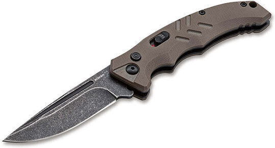 Boker Intention II Pocket Knife Automatic Coyote with Blade made of Stainless Steel