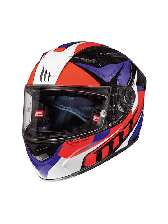 MT Kre Lookout G2 Full Face Helmet DOT / ECE 22.05 1400gr Fluo Red MTH000KRA407