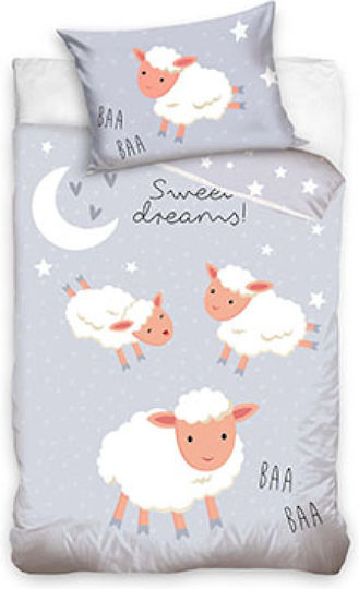 Carbotex Baby Duvet Cover Set With Pillowcase Gray 75403054007 100x135cm