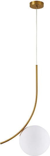 Home Lighting SE21-GM-35 Sceptre Pendant Light Gold Ball with Socket E14, E.14 25x20x120cm