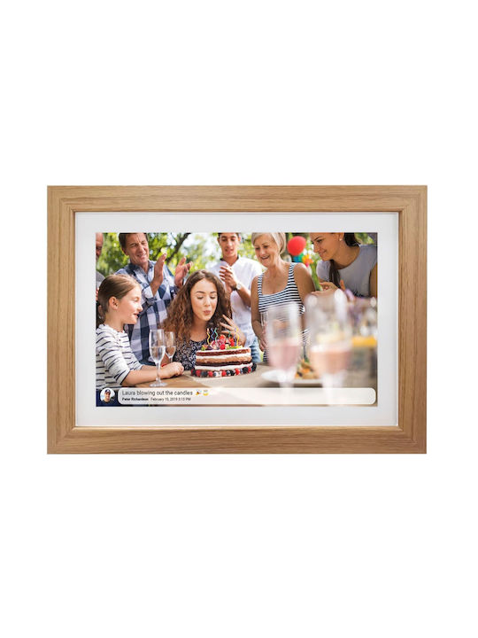 Denver PFF-1042LW Digital Photo Frame with Touchscreen 10.1" Resolution 1280x800 with Wi-Fi Brown