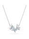 Swarovski Lilia Колиета с Дизайн Пеперуда с Персонализация Синя