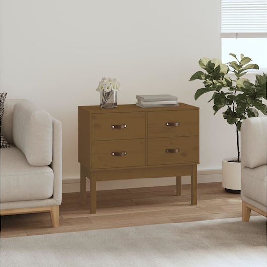 Consolă din Lemn Masiv Brown Honey L90xL40xH78buc
