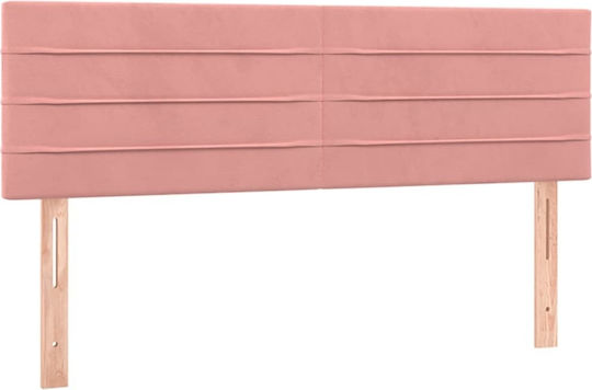 vidaXL Κεφαλάρι Κρεβατιού Υφασμάτινο Ροζ 144x78cm
