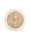 Bizzotto Wall Clock Metallic Gold/Natural Ø60cm