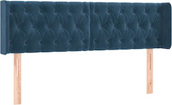 vidaXL Fabric Bed Headboard Dark Blue 147x88cm