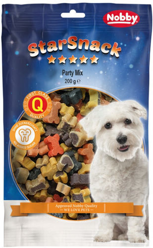 Nobby Starsnack Party Mix Leckerli für Hunde mit Lamm, Kalb und Geflügel 200gr