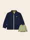 Kids Bomber Short Windproof Double Sided Navy Blue