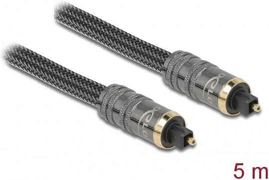 DeLock Optical Audio Cable TOS male - TOS male Μαύρο 5m (86986)
