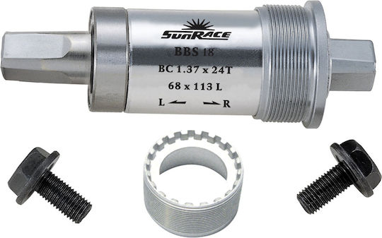 SunRace BBS18 Μεσαία Τριβή Ποδηλάτου Μεσαία Τριβή Sunrace 68x116mm Αλουμινίου