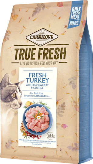 Carnilove True Fresh Dry Food Grain-Free for Adult Sterilized Cats with Turkey 0.34kg