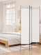 vidaXL Decorative Room Divider Fabric with 3 Panels White 120x200cm