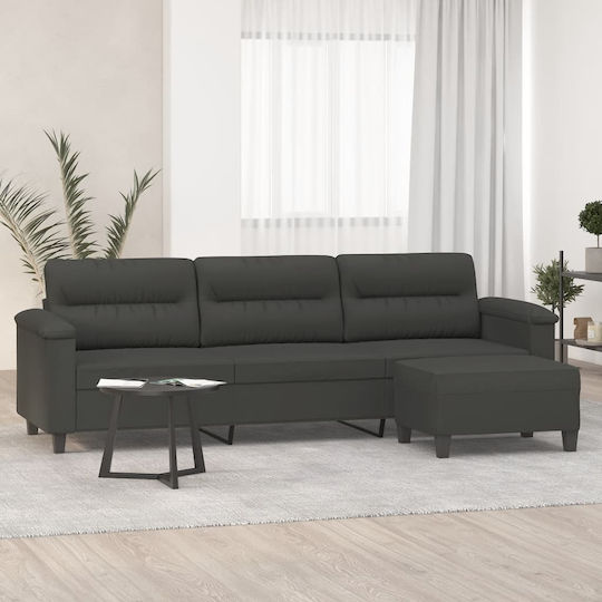 Σετ Σαλονιού Couch & Hocker Dark Grey