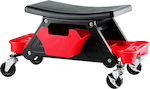 Maestro MU09 Work Stool Trolley Square 45x25cm with Compartments & 4 Wheels