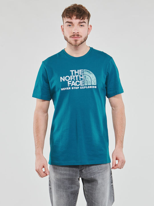 The North Face Ανδρικό T-shirt Κοντομάνικο Πετρόλ