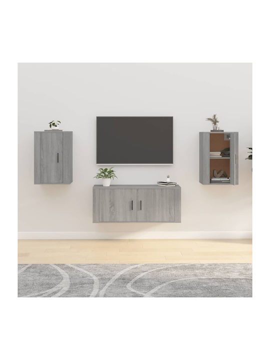 Wall Cabinets Gray 2 Pieces 40x34.5x60cm