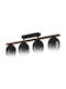 Eglo Filago Ceiling Mount Light 88cm Black with Socket E27