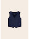 Kids Vest Cotton Navy Blue