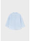 Mayoral Kids Linen Shirt Light Blue