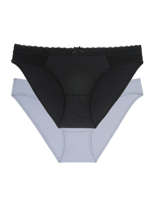 Dorina Kendra Γυναικεία Slip 2Pack με Δαντέλα