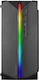 Mars Gaming MC-S1 Gaming Mini-Turm Computergehäuse mit RGB-Beleuchtung Schwarz