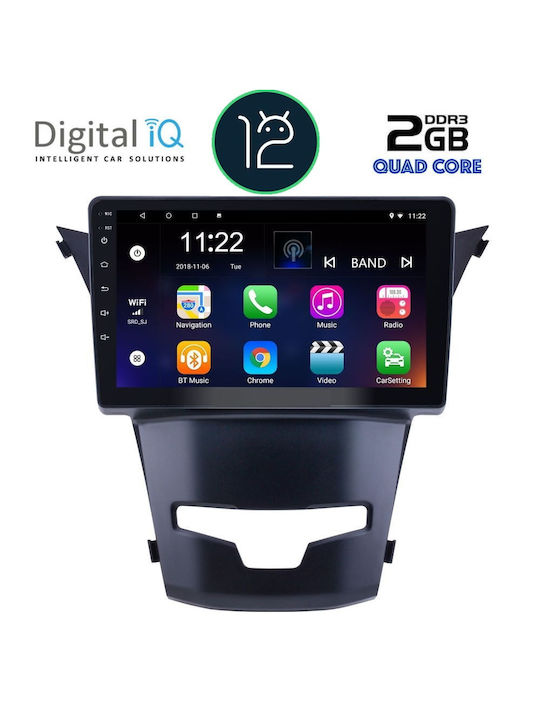 Digital IQ Car Audio System for Daewoo Korando Ssangyong Korando Korando 2014+ (Bluetooth/USB/AUX/WiFi/GPS/Apple-Carplay/Android-Auto/CD) with Touch Screen 9"
