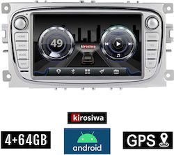 Kirosiwa Ηχοσύστημα Αυτοκινήτου για Ford Focus 2007-2011 (Bluetooth/USB/WiFi/GPS/Apple-Carplay/Android-Auto) με Οθόνη Αφής 7"