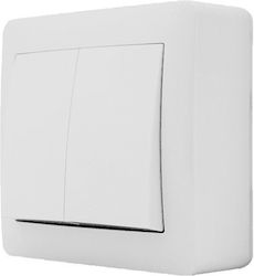 Redled Wall-Mounted Electrical Wall Switch Two-...