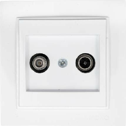 Mono Electric TV and Satellite Antenna Socket Aerial in White color 505-001936139