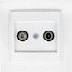 Mono Electric TV and Satellite Antenna Socket Terminal in White color 505-001936140