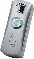 C Gate Complete Wall Push Controller Button with Frame Silver CG-EB-1405A