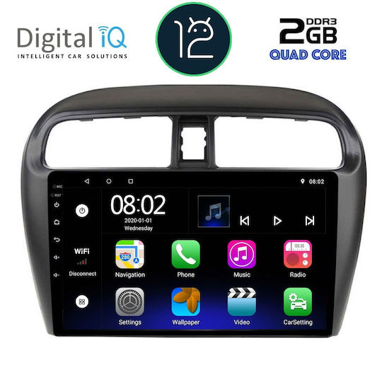 Digital IQ Ηχοσύστημα Αυτοκινήτου για Mitsubishi Space Star 2013-2020 (Bluetooth/USB/AUX/WiFi/GPS/Apple-Carplay/Android-Auto/CD) με Οθόνη Αφής 9"