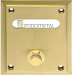 Zogometal Complete Wall Push Bell Button with Frame Gold 470-1014