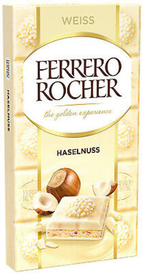 Ferrero Rocher Σοκολάτα Λευκή με Φουντούκι 90gr
