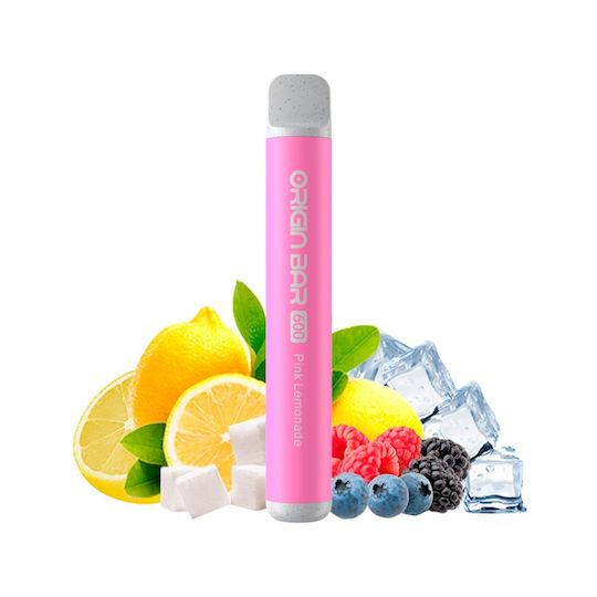 Aspire Origin Bar Ηλεκτρονικό Τσιγάρο μιας Χρήσης 600 Εισπνοών Pink Lemonade 2ml 20mg Ροζ
