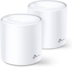 TP-LINK Deco X60 v3.20 WiFi Mesh Network Access Point Wi‑Fi 6 Dual Band (2.4 & 5GHz) σε Διπλό Kit