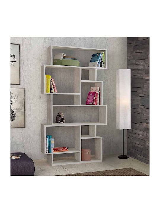 Bücherregal Karmato Weiß Antik 96x25.5x168.5cm