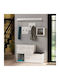Holdon Mobilier de Intrare cu Cuier / Dulap pentru Pantofi & Bancă White Antique 120x36.5x87.5buc